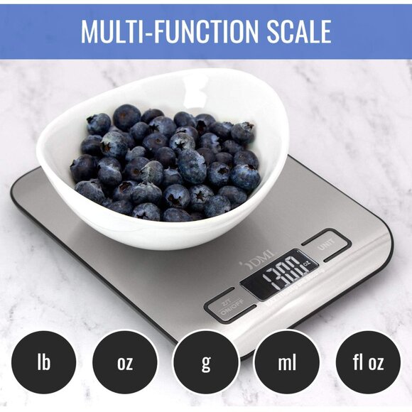 NWT DMI Digital Food and Kitchen Scale for Cooking, Baking and Meal Prep, Silver - Picture 6 of 9